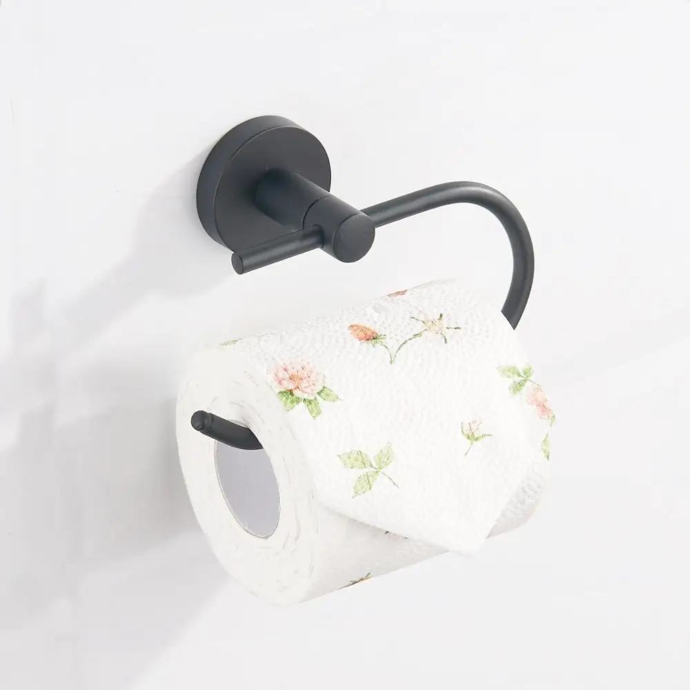 Черный держатель для туалетной бумаги рулона ткани оцинкованные аксессуары