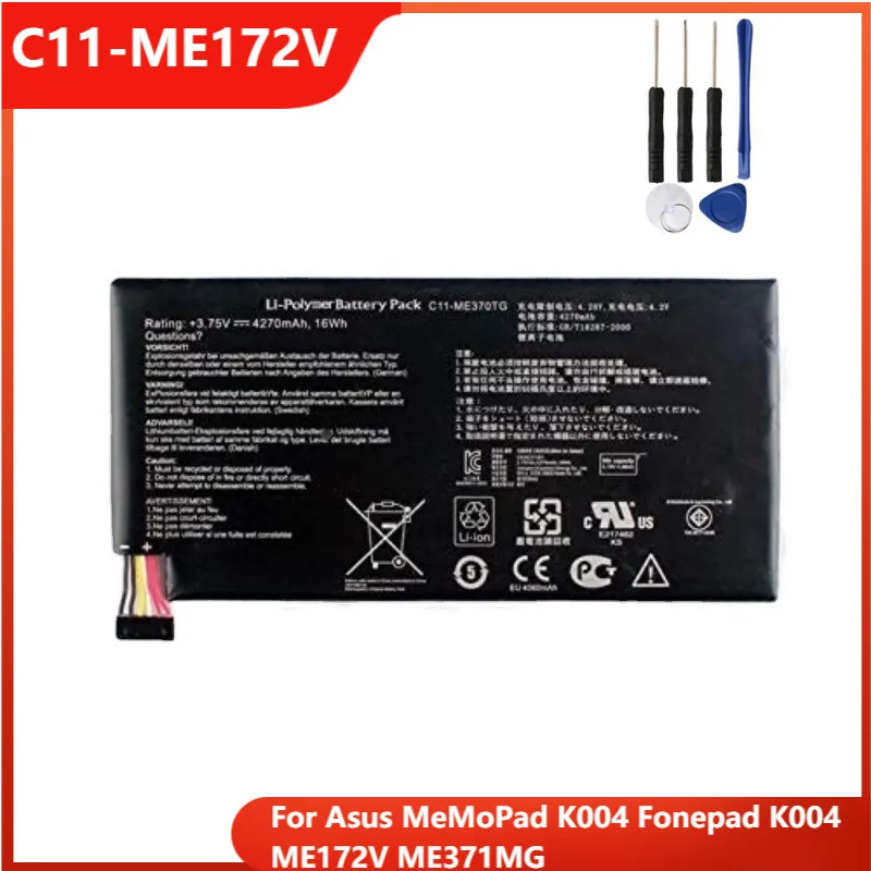 

Original Phone Battery C11-ME172V For Asus MeMoPad K004 Fonepad K004 ME172V ME371MG Replacement Rechargable Batteries 4270mAh