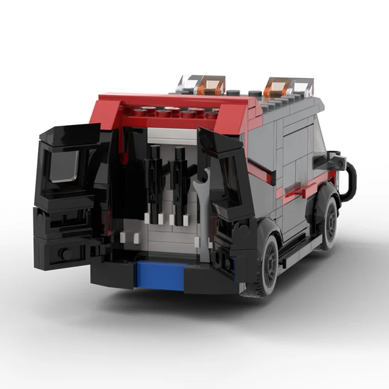 Buildmoc A Team GMC Vandura ван классический ТВ технические автомобиля MOC 20604 спецназ