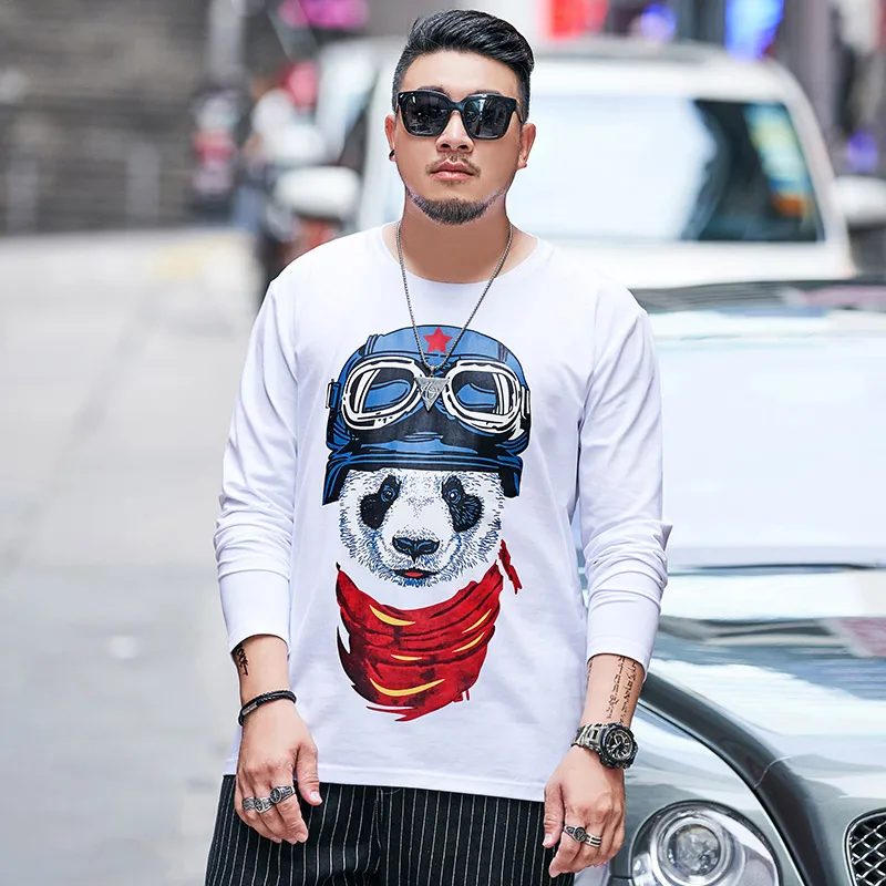 t19594 white Осень, 5XL, 6XL, 7XL размера плюс, GXXH, брендовая Футболка с принтом, Мужская забавная футболка с круглым вырезом, уличная Мужская одежда, больше размера, d, Мужская футболка - Цвет: t19594 white