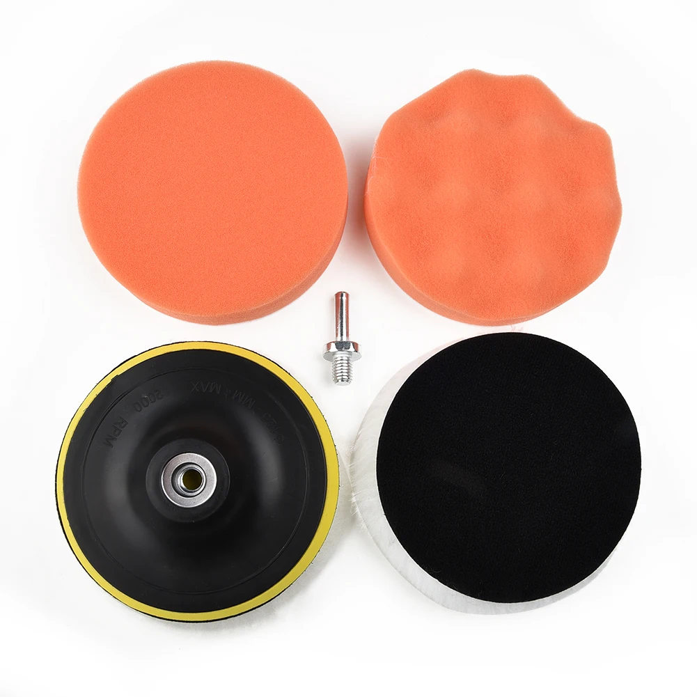 

Orange sponge pad Polishing wheel Kit Adapter Cordless drill Finishing