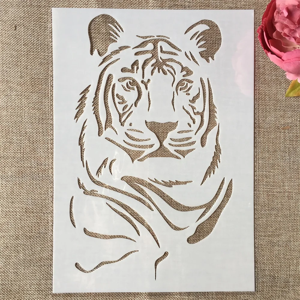 4 шт./компл. A4 29 см тигровые животные сделай сам слойные трафареты картина