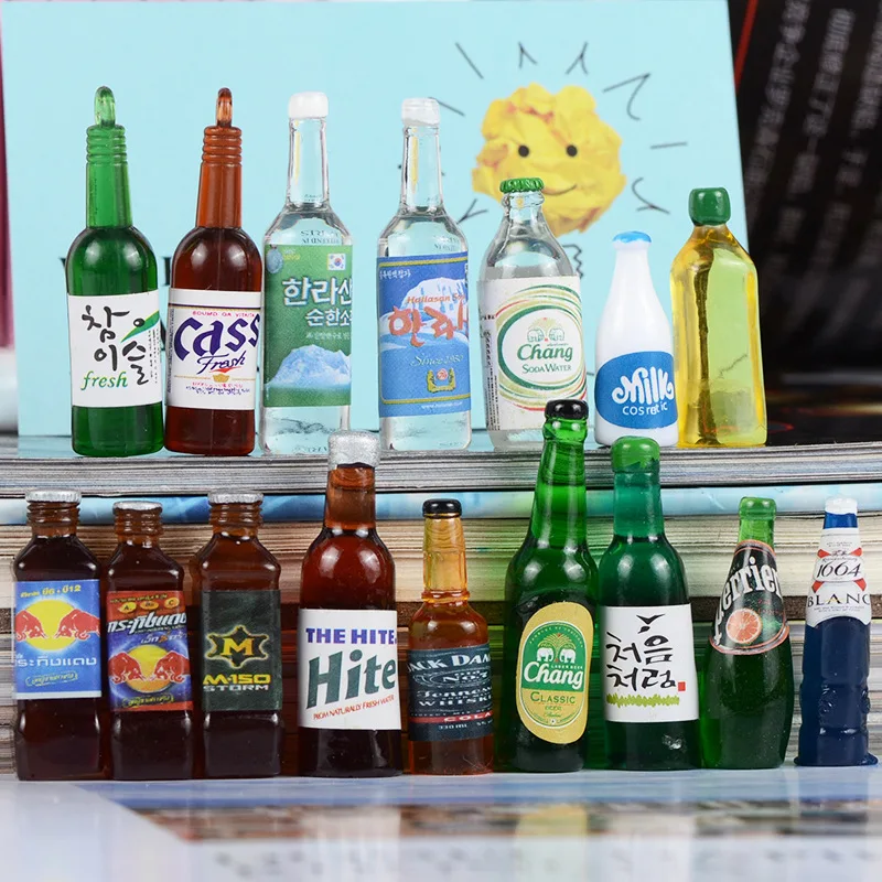 10 шт. миниатюрные фигурки из кабошона в виде 3d бутылки вина|Статуэтки и миниатюры|