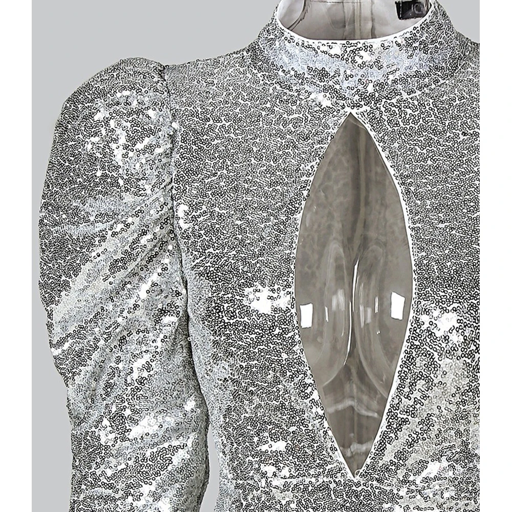 Официальное женское платье с блестками облегающее для вечеринки блестящее