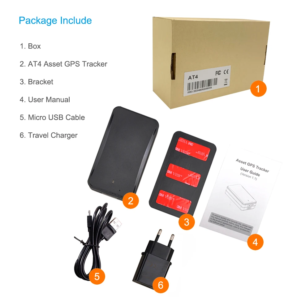 $59.99 Concox AT4 Magnetic GPS Tracker Anti-Theft GSM Waterproof IP65 Asset Locator with 10000mAh Real-Time Tracking APP for Google Map