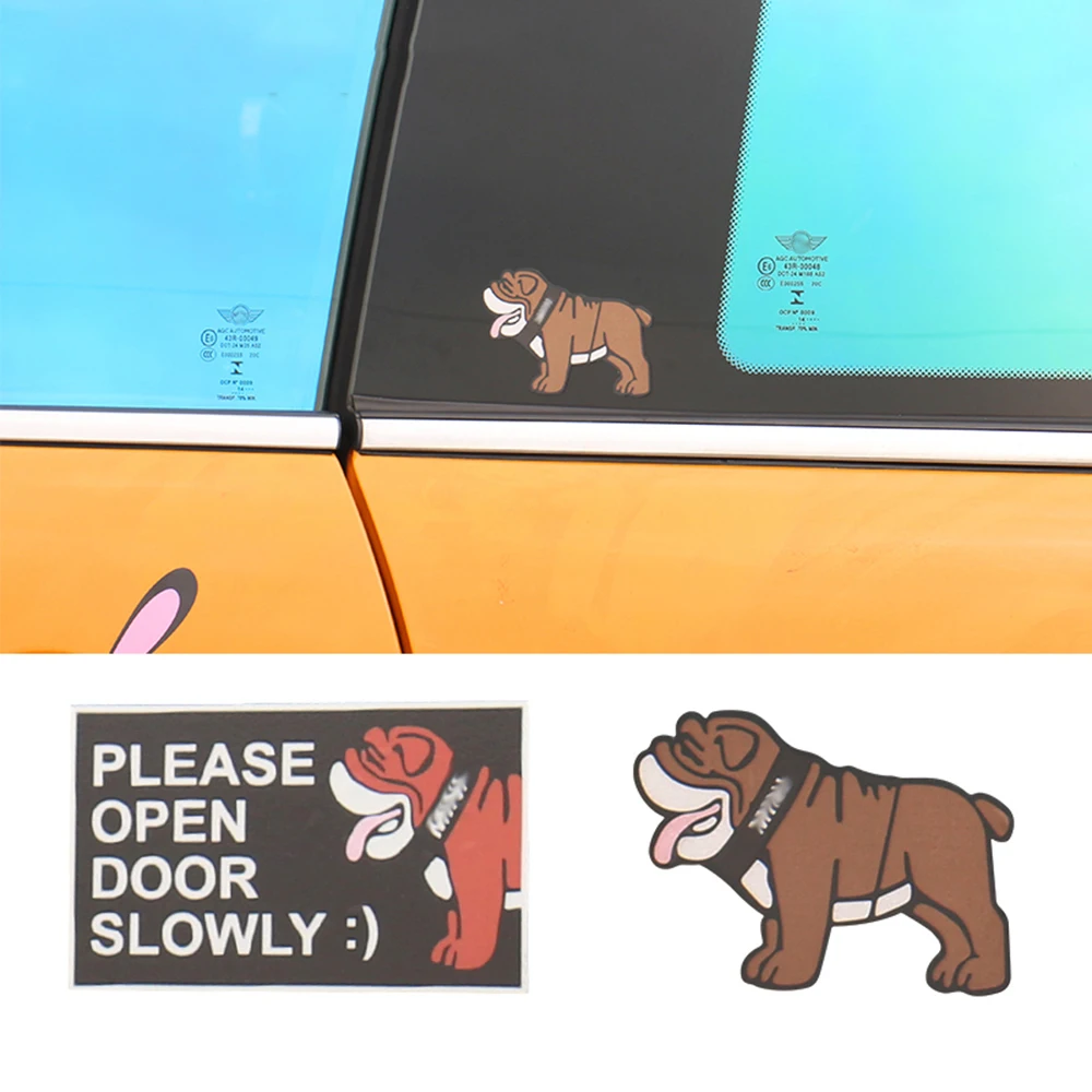 Наклейка на окно автомобиля с открытой дверью Bulldog универсальная наклейка для MINI