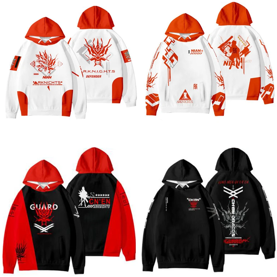 

Game Arknights Chen Nian Cosplay Hoodie Women Men Harajuku Sweatshirt Streetwear Hip Hop Pullover Hooded Jacket Male Tracksuit