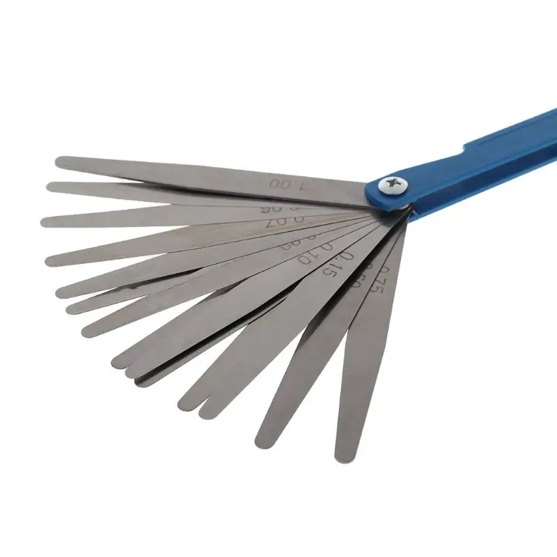 

1Pc High Quality Stainless Steel Feeler Gauge 14 Blade Thickness Gap Metric Filler Measure Tool Car Repair Tool 1XCF
