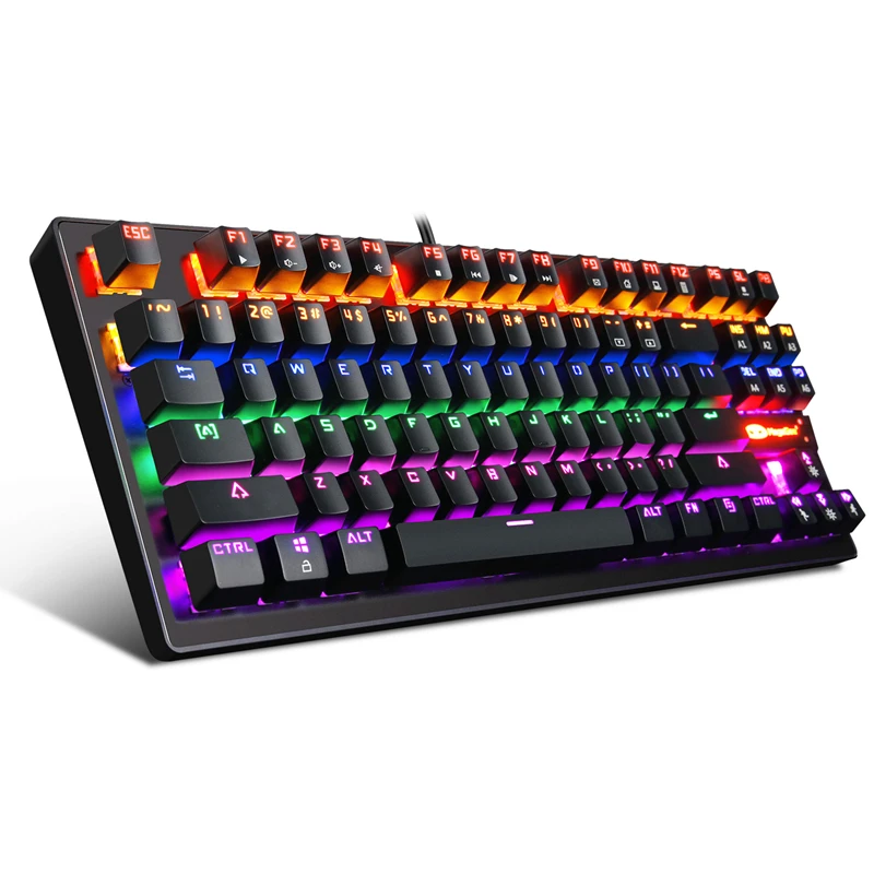 

Magegee MK1 Gaming Wired Green Axis mechanical Keyboard 87 Keys RGB LED Red Breathing Light USB Keyboard For Computer Laptop