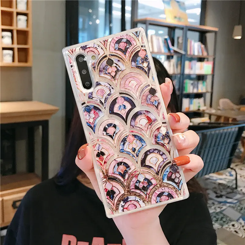 Чехол для samsung galaxy s10 s20 ultra s9 plus s8 Note 8 9 10 pro мобильный телефон с динамической