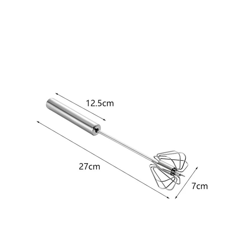 

Semi-Automatic Egg Beater 304Stainless SteelWhisking Cream Butter Ceramic Handle Manual Stainless Steel BeatenTools Milk Stirrer