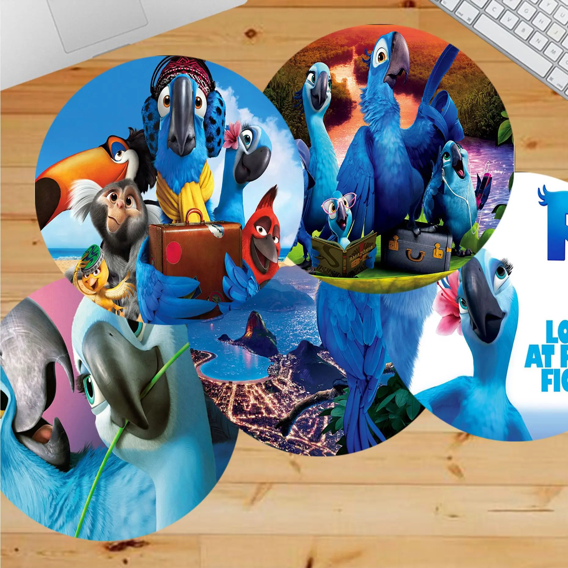 

Новинка 2018, мягкий резиновый профессиональный игровой коврик для мыши Disney Rio, нескользящий коврик для ноутбука и ПК, коврик для мышки, игрово...