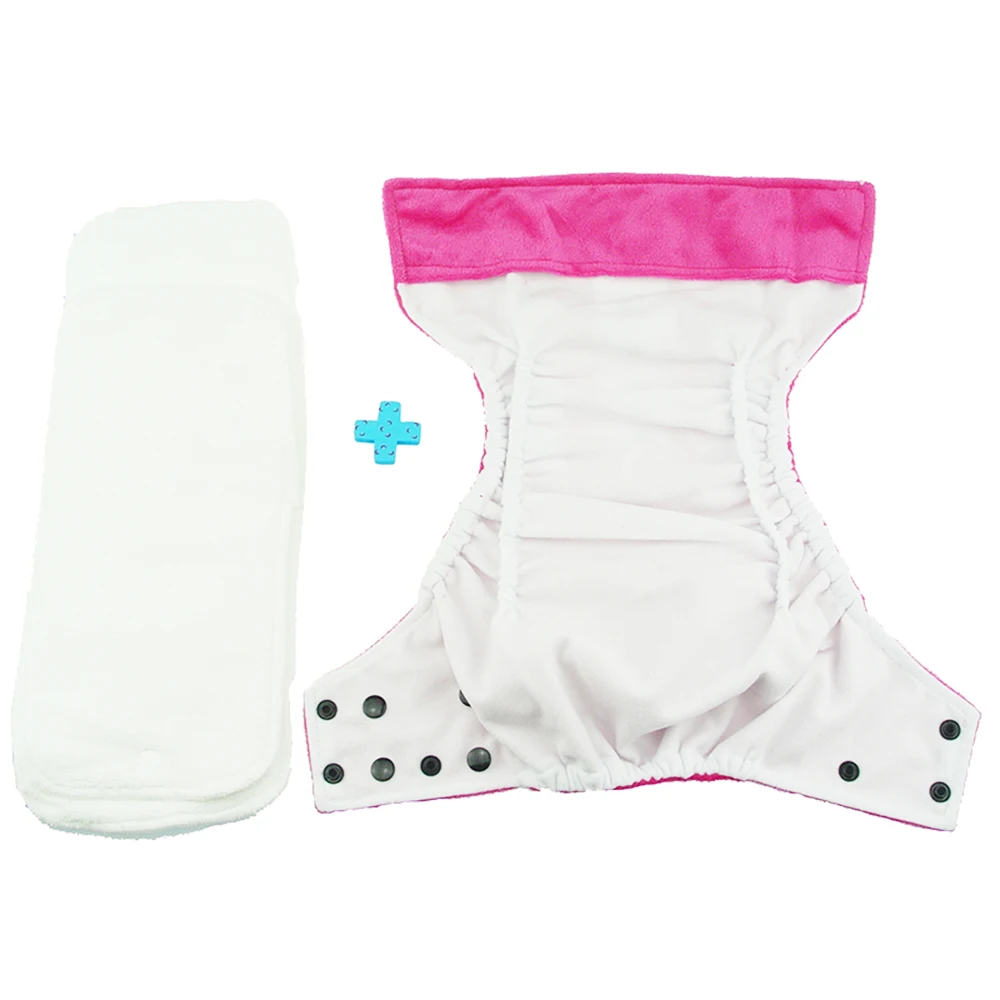 4 комплекта детские тканевые подгузники дышащие AI2 многоразовые мягкие Minky