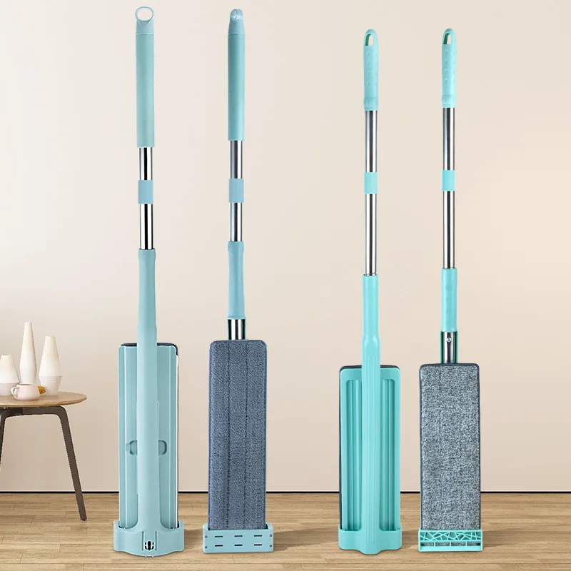 

Magic Squeeze Flat Cutting Mop Hands Free For Wash Floor Household Kitchen Floors Cleaning With Microfiber Replacement Mop Head