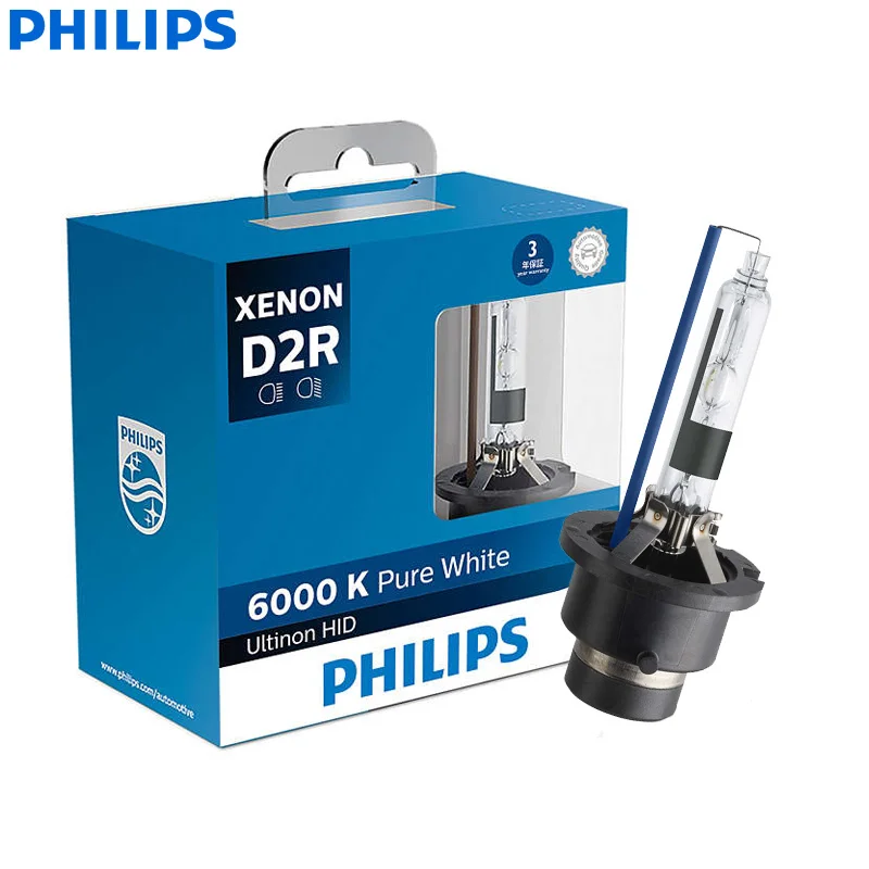 D2R Philips Ultinon HID Xenon D1S D2S D2R D3S D4S WXX2 35W 6000K холодный белый светильник, ксеноновый головной светильник, автомобильные лампы - Испускаемый цвет: D2R