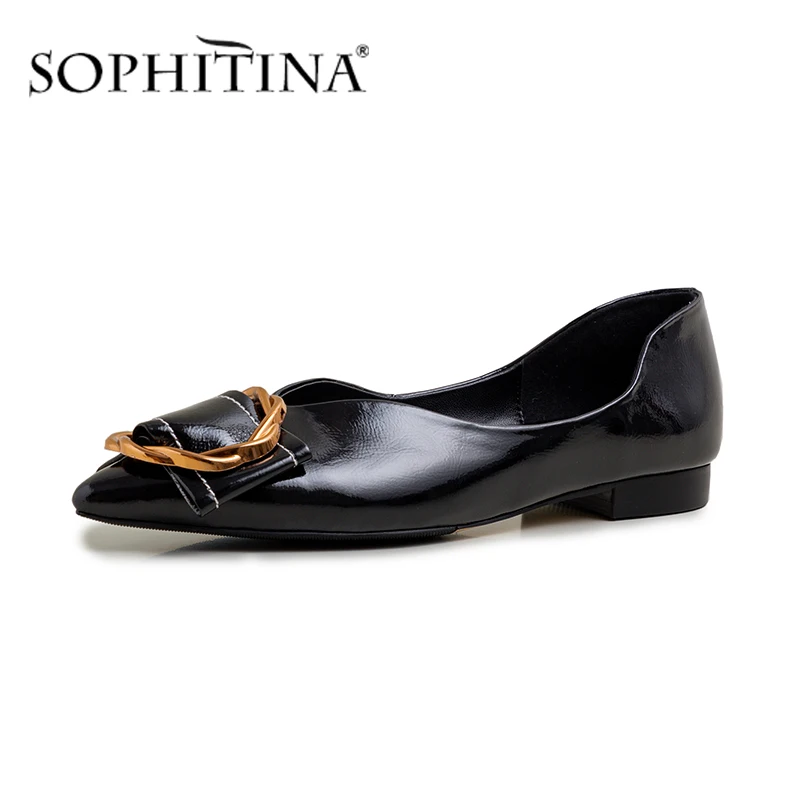 SOPHITINA/женские офисные туфли на плоской подошве Удобная обувь из