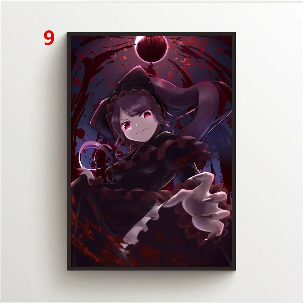 Постеры аниме Overlord Shalltear Bloodfallen для стен - живопись на холсте, декоративные фотографии для детской комнаты.