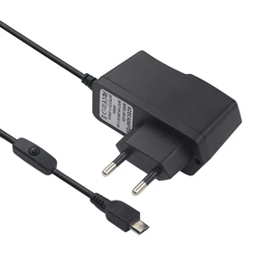 Блок питания 5 В, 2,5 А для Raspberry Pi Zero, 2 Вт, блок питания постоянного тока с кнопкой переключения для розеток стандарта ЕС, США, Великобритании, Австралии и стандарта 3B