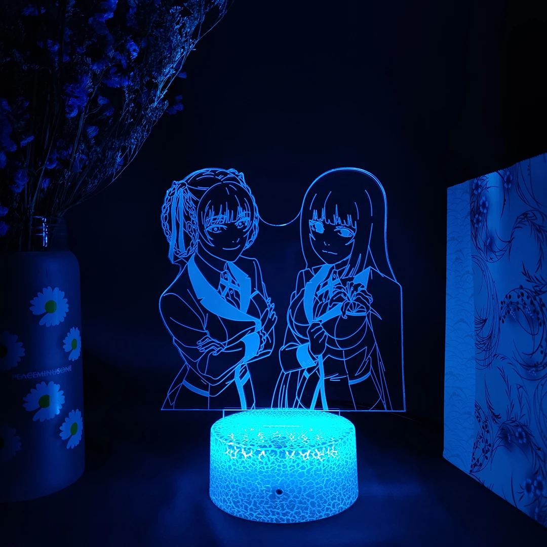 3D Kakegurui аниме лампа комикс искусство Рисование лазерная гравировка акриловые