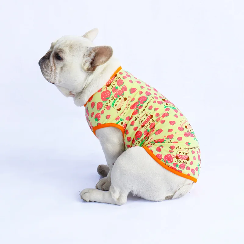 Летняя хлопковая одежда для собак маленьких домашних животных жилет с крутым