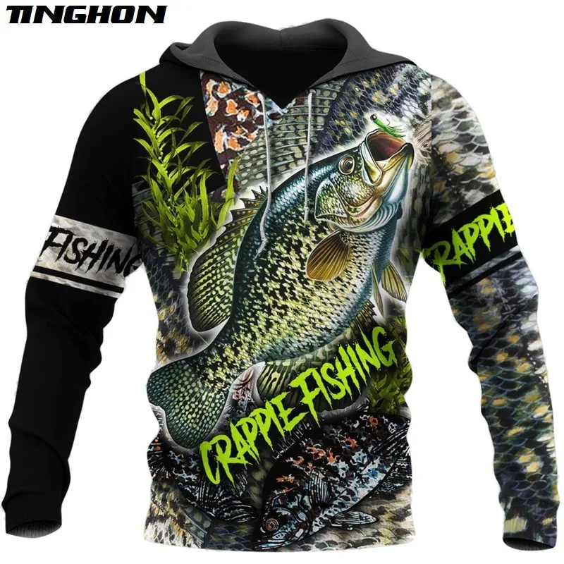 

Мужская толстовка Crappie с 3D принтом для рыбалки, уличная одежда в стиле Харадзюку, осенняя толстовка, повседневная куртка унисекс, спортивные костюмы, женская одежда