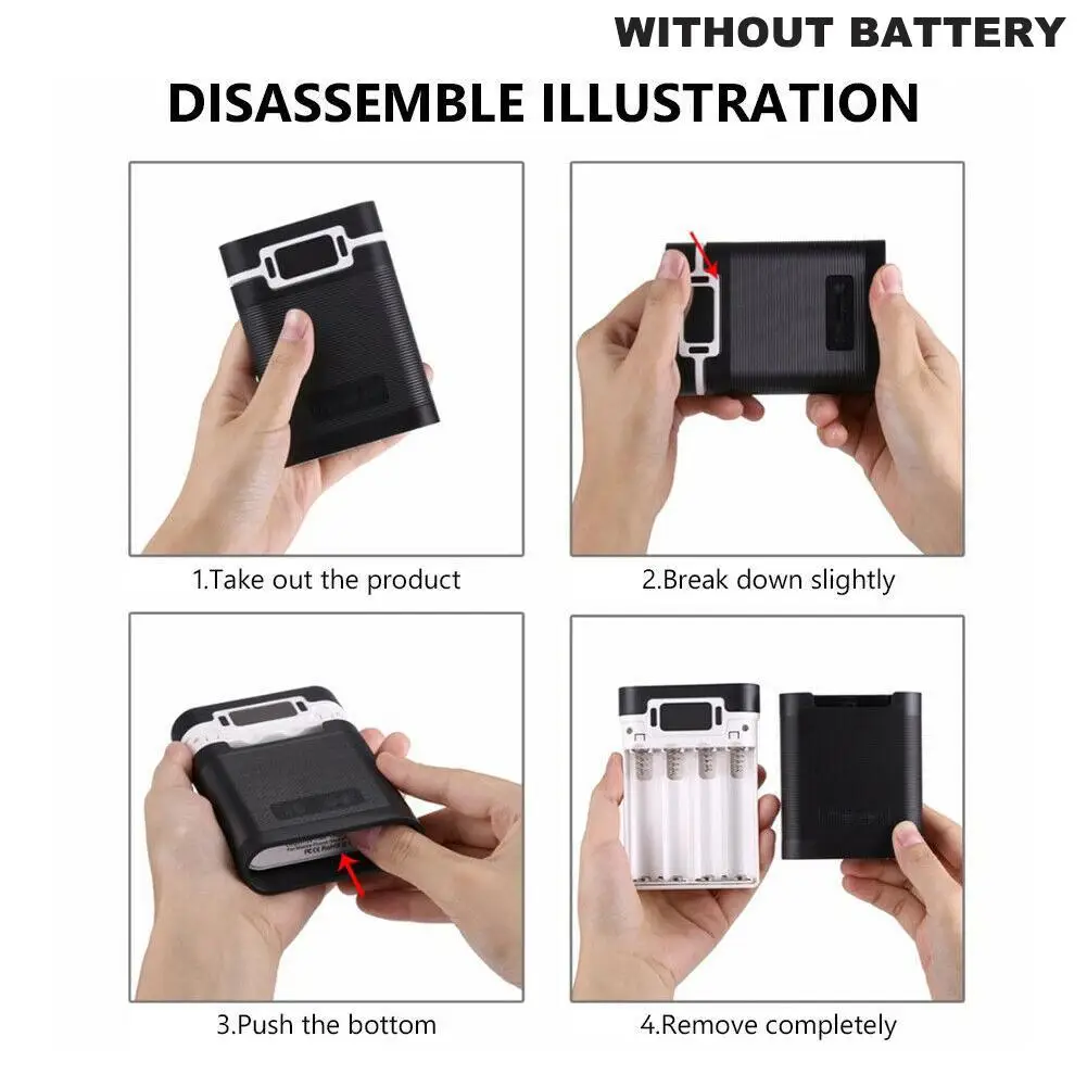 

External Hard Disk Box Power Bank Shell Case Dual USB Case Phone Box Mobile Battery DIY Charging 18650 Holder Shell Chargin J9N4