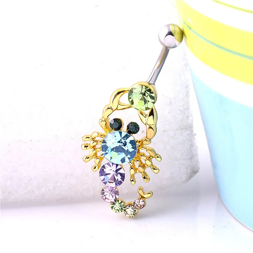 Женское кольцо на пупок со скорпионом ювелирное изделие для пирсинга живота |