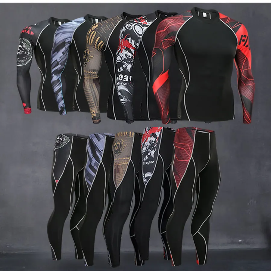 

Compression Sport Shirt Men Long Sleeve Camouflage Fitness 3D Quick Dry Men's Running T-shirt Gym Workout Clothing Top Rashgard