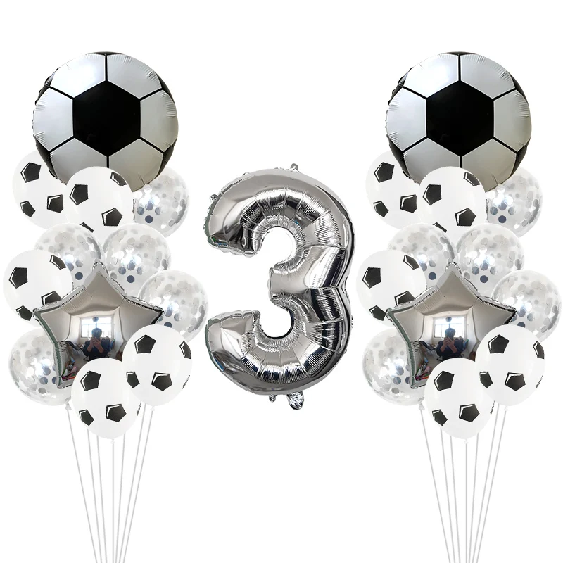 1 Набор футбольные воздушные шары футбольная Тема Вечеринка латексная фольга