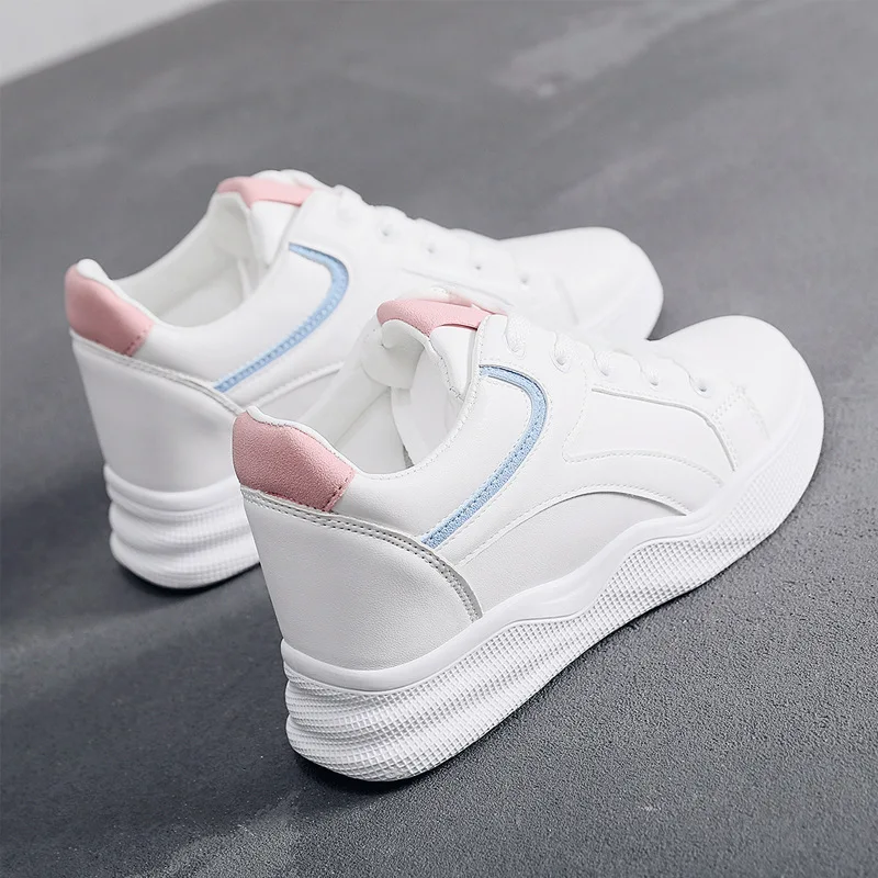 

LEOSOXS High-Top Platform Sneakers Flat Women Casual Shoes Female White Sneakers Lady Vulcanized Chunky Sneakers For Women Shoes