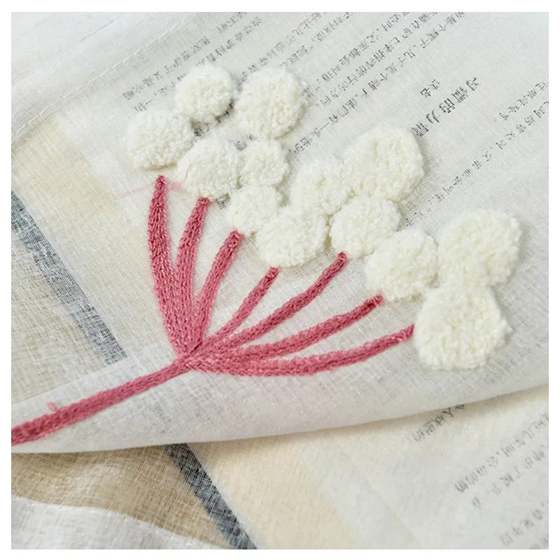 

hua yang Color Modern Minimalistic Dandelion Embroidered Curtains Bedroom curtains for Living Room Blackout Fabric