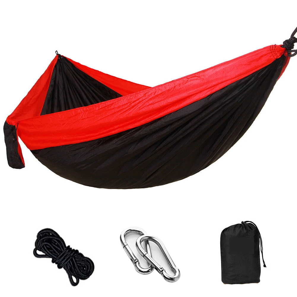 

Outdoor Camping Hammock Backyard Leisure Hanging Swing Chair Bed Hunting Sleeping Swing High Strength Parachute Fabric