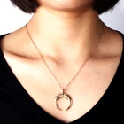 Новое поступление маленькие Резные буквы Луна ключицы ожерелья цепи и подвески для женщин украшения для ночного клуба DIY подарки брелок