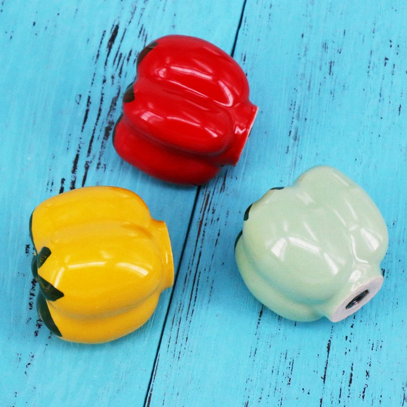 1 шт. в форме перца керамическая мебель ручки милые дверные и для детской комнаты