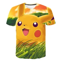 pokemon clothes mens t shirt pikachu 3d style shirt summer short sleeve kids boys top cartoons girls top fashion tops cosplay