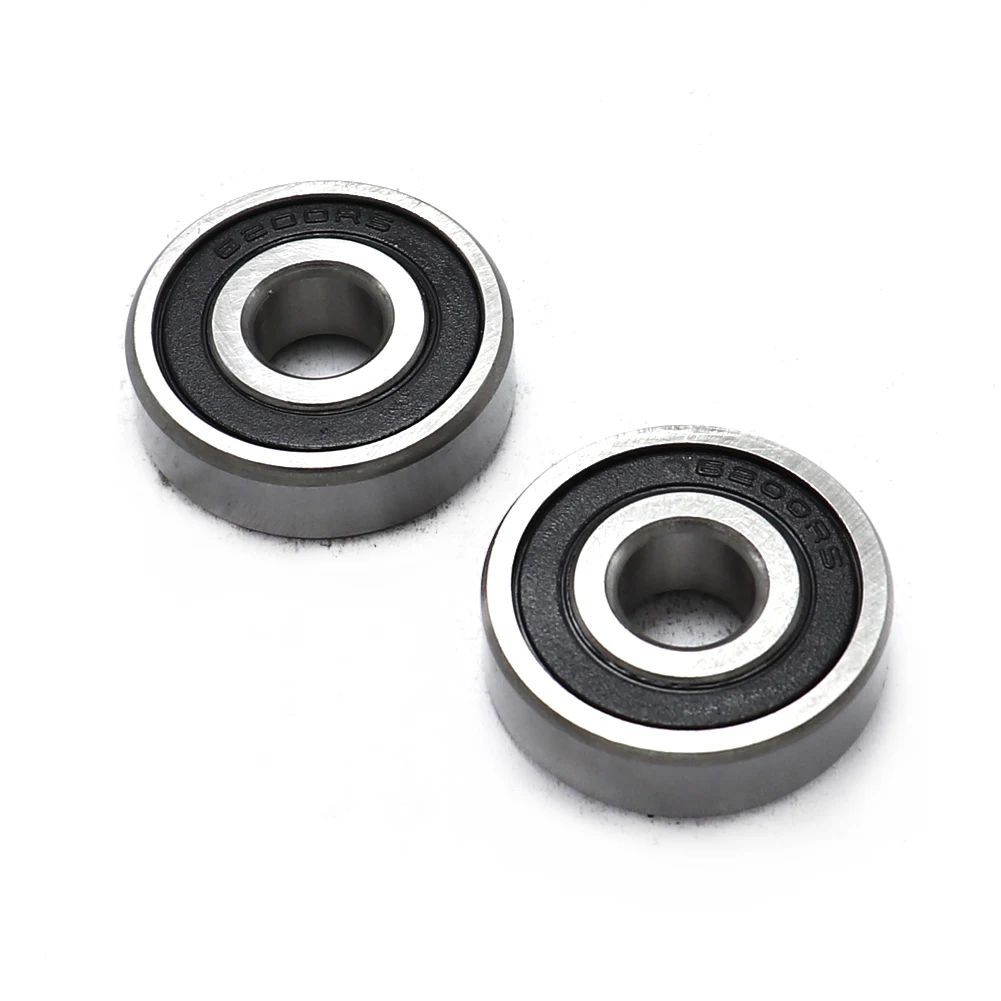 

2 pcs Good Quality Bearing Seal 6200RS Miniature Flange Bearing Motorcycle Accessories Pit Dirt Bike Parts