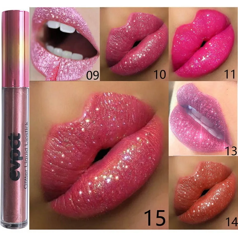 Горячая Распродажа 15 цветов блеск для губ макияжа водостойкий с сияющими