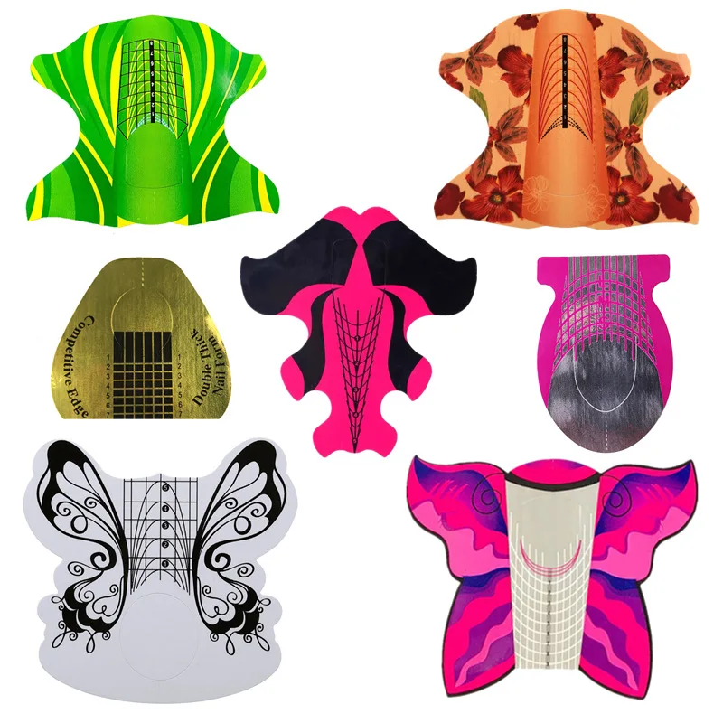 100 шт./компл. бумажный держатель для ногтей Vomen French ногтевой фототерапии