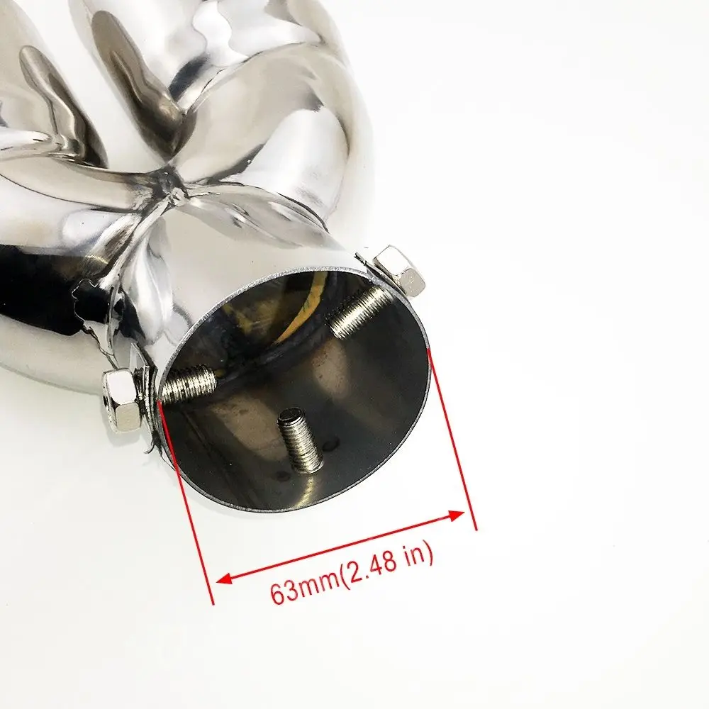 Универсальный 2 5 &quotдюйм 63 мм Диаметр наконечник выхлопной трубы глушитель