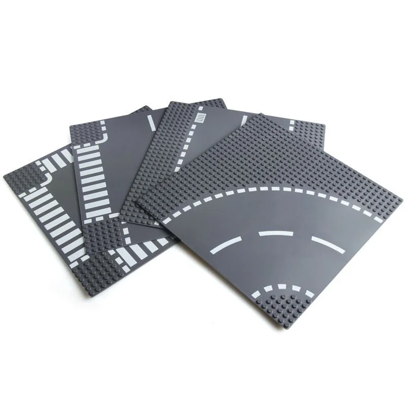 Прямо Перекресток Кривой Т Образном Перекрестке Дорожные Плиты Строительные