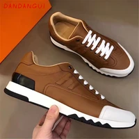 casual luxury designer mens running shoes brand tennis trainer boys sneakers spring autumn fashion genuine leather male shoes