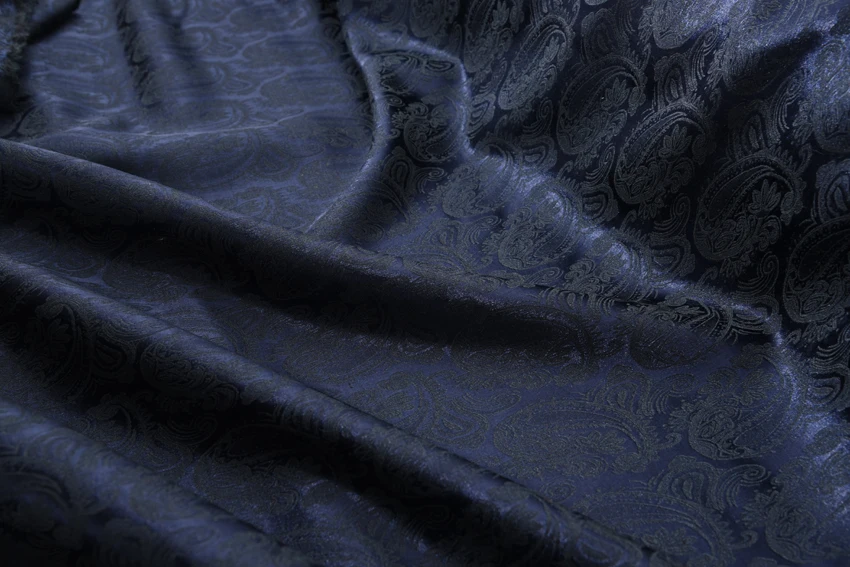 

40 momme heavy wool satin fashion material cashew flower fabric spring and autumn fabric outerwear