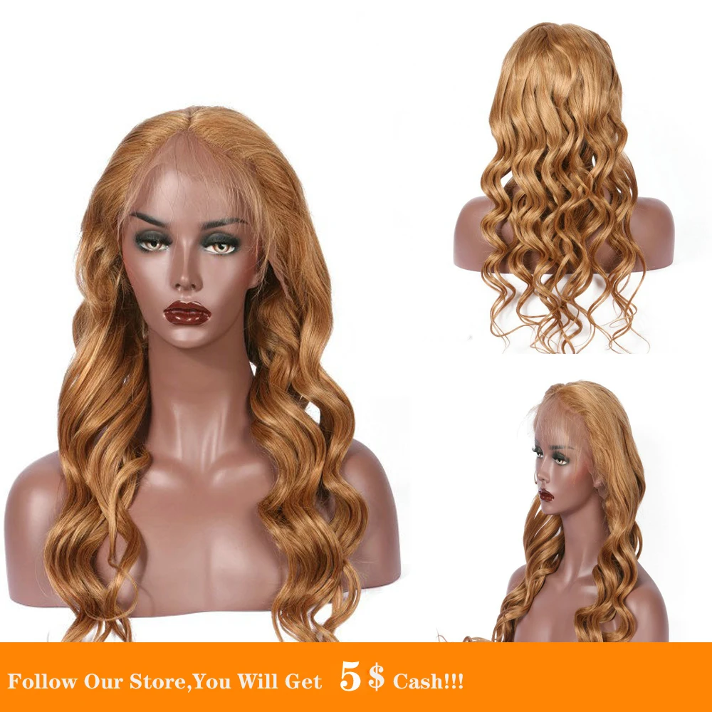Длинные волнистые синтетические парики медовый блонд средняя часть из