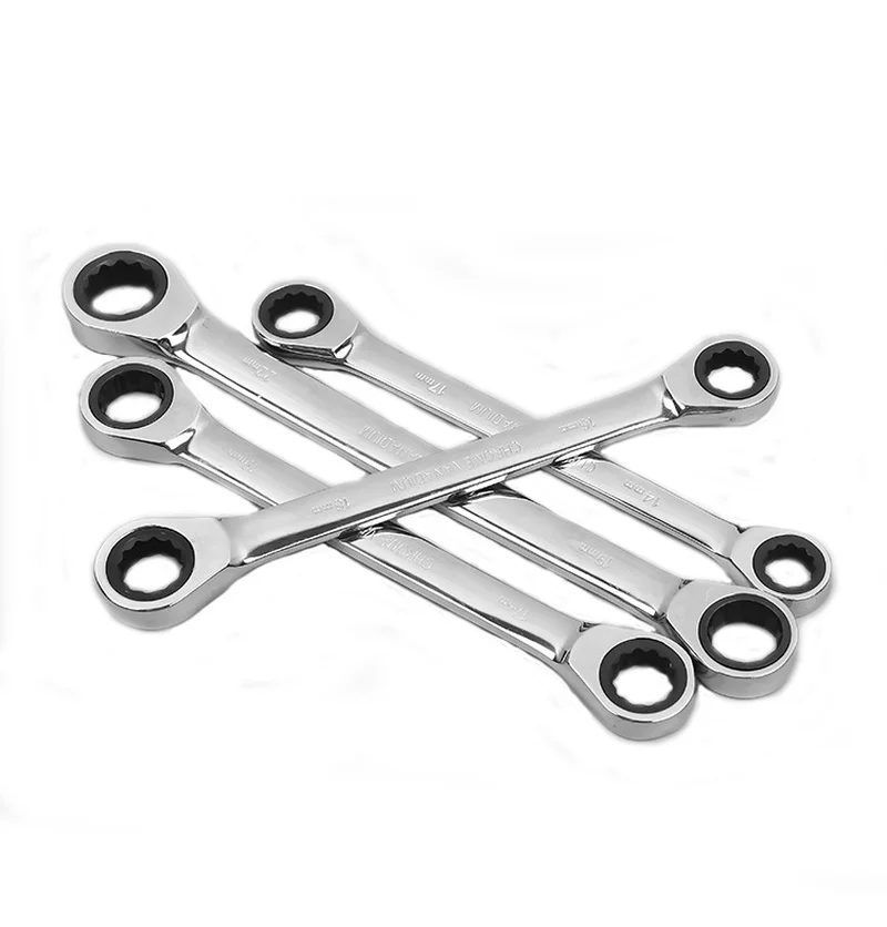 

1pc Chrome Vanadium Ring Double Head Ratchet Wrench Reversible 6~27mm Ratchet Combination Spanner Wrench Set Ratchets