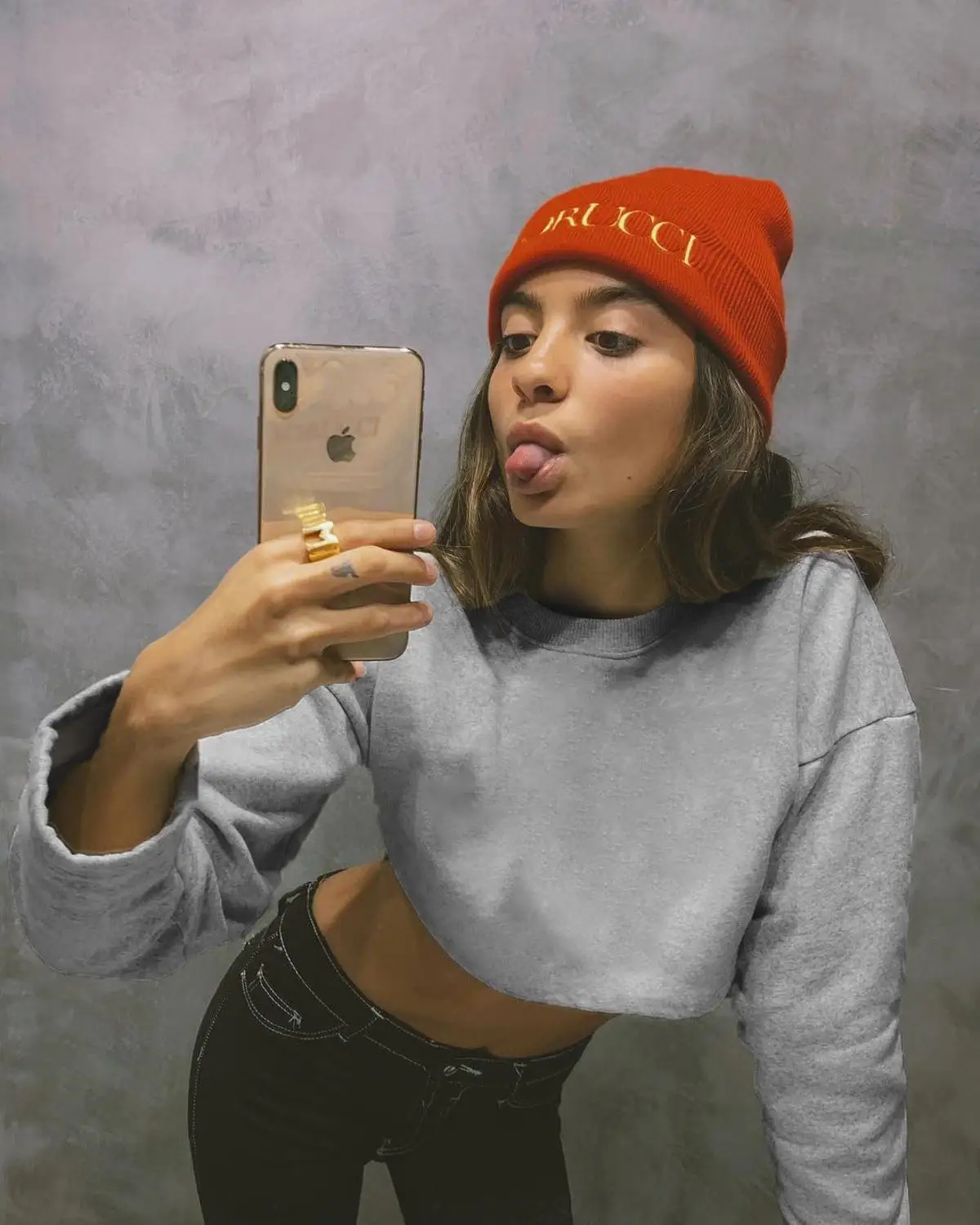 IAMHOTTY однотонные повседневные осенние Базовые укороченные свитшоты свободные с