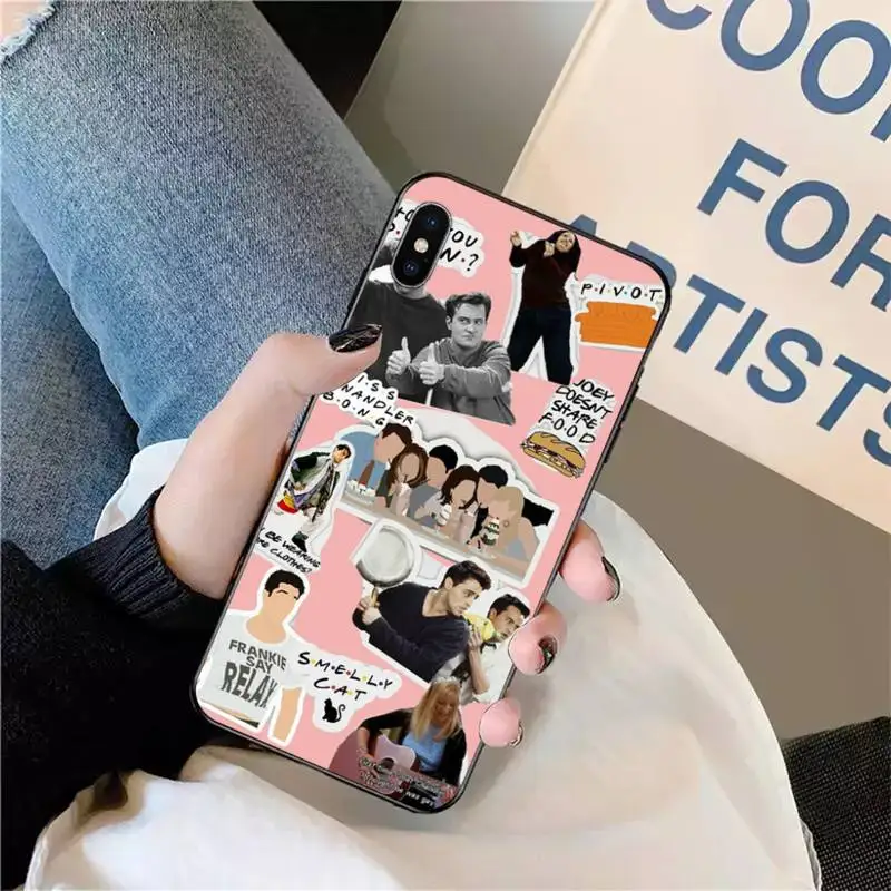 

friends TV show Love purple cartoon Phone Case For iphone 12 11 pro Max Mini 7 8 plus X XR XS Samsung A50 70 8 9 10 6 21 S