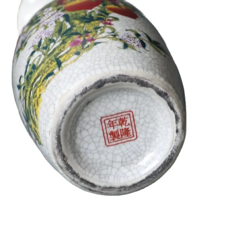 Античный Фарфор Jingdezhen трещина долговечность персиковая фигура ваза украшение