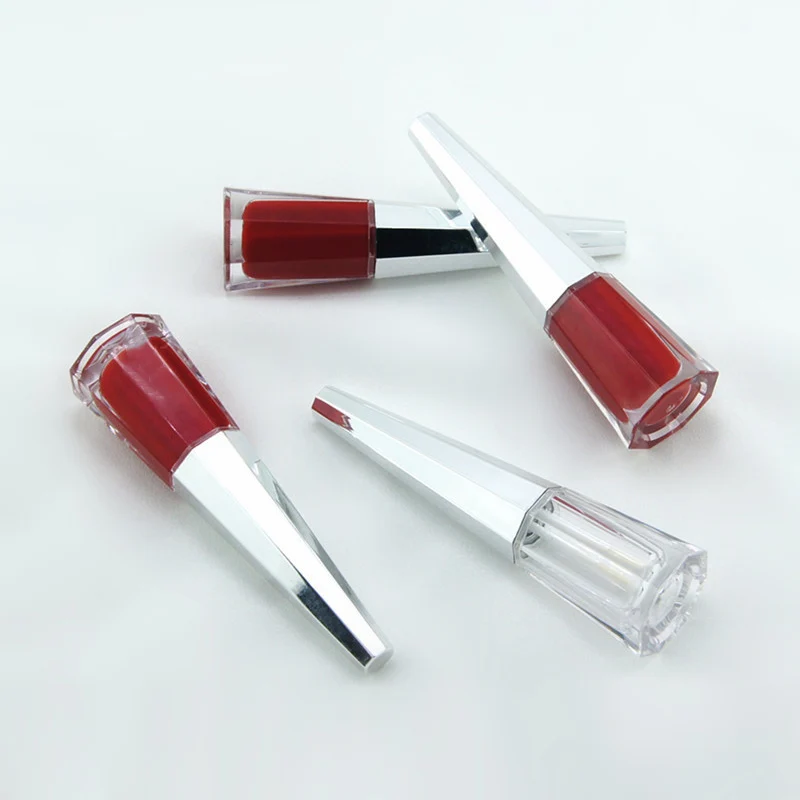 

5pcs 7ML Conical Polyhedron Special Design Lip Glaze Tube Empty Bottle Makeup DIY Homemade lipgloss packaging Material Container