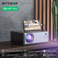 blitzwolf bw vp1 pro lcd projector 2800 lumens phone same screen version support 1080p input audio wireless theater projectors