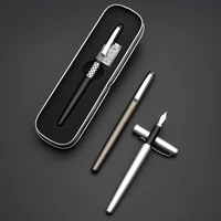 mg support oem logo elegant metal fountain pen set with metal gift box for office school stationery luxury fine ink pens